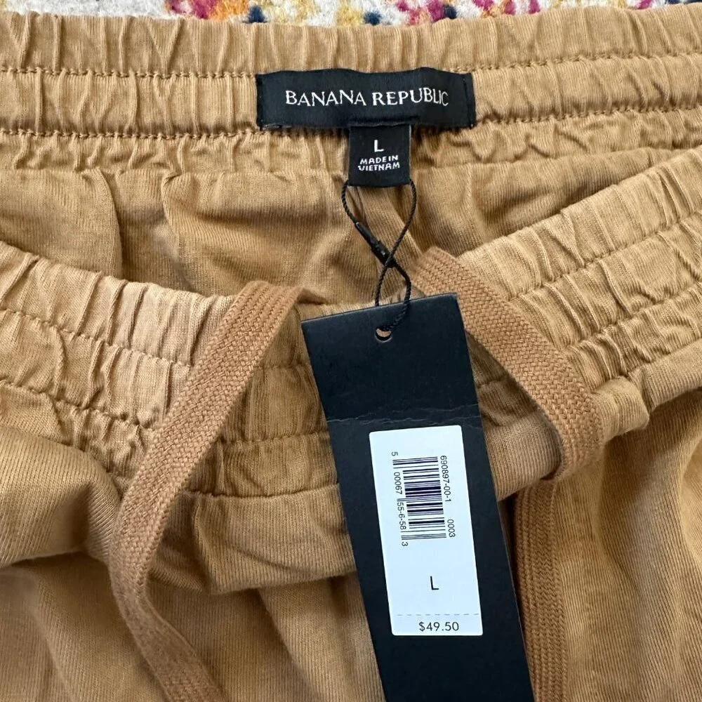 Banana Republic Supima Cotton Cargo Mens Size L Shorts Surf Shack Pull On Soft